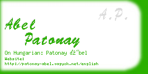 abel patonay business card